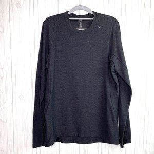 Lululemons Surge Warm Long Sleeve Men Shirt Size Me Charcoal Gray